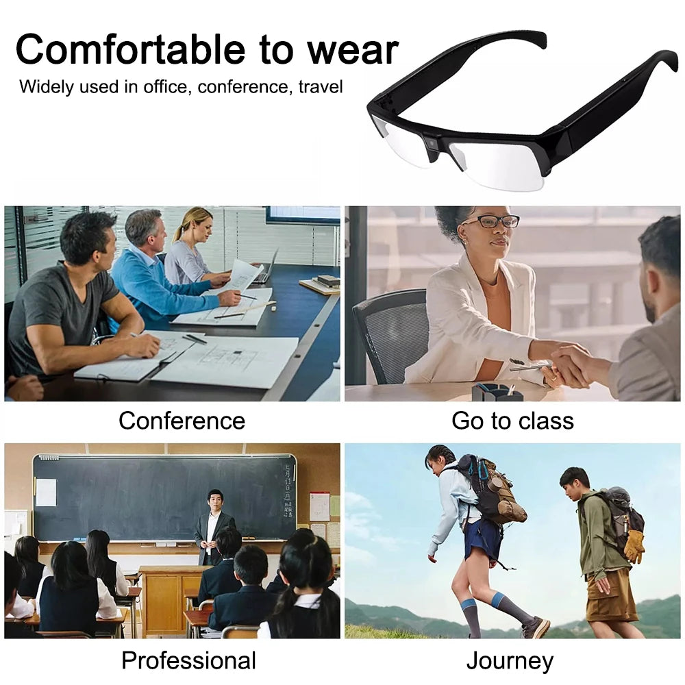 New Intelligent Video Glasses, Equipped With Ultra-high Definition 4k Mini Camera, Capable Of Recording Videos And Playing Music