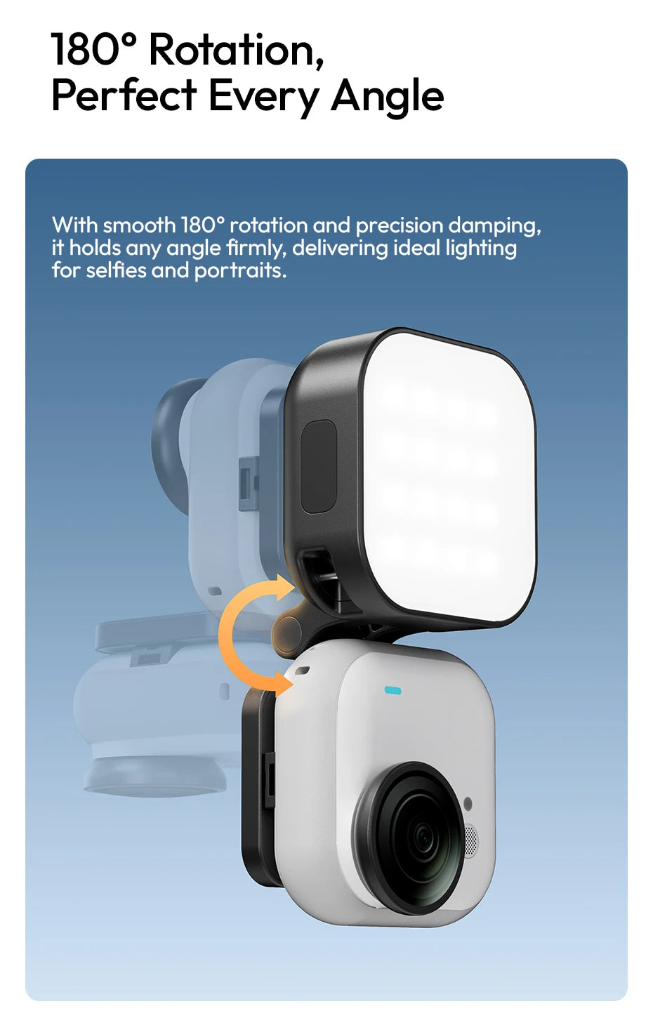 Ulanzi IN07 Mini Magnetic Fill Light for Insta360 Go Ultra Compatible with Go Ultra magnetic base for Vlog Street Photography