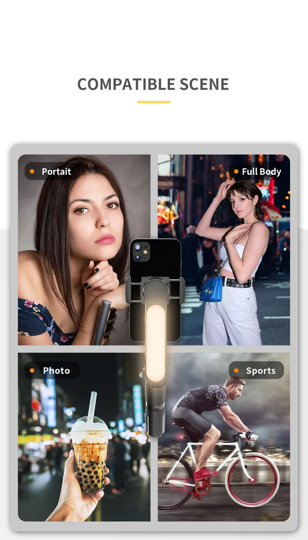Handheld Gimbal Stabilizer Selfie Stick L09 Bluetooth Mobile Phone Holder Adjustable Fill Light Selfie Stand For IPhone/Xiaomi
