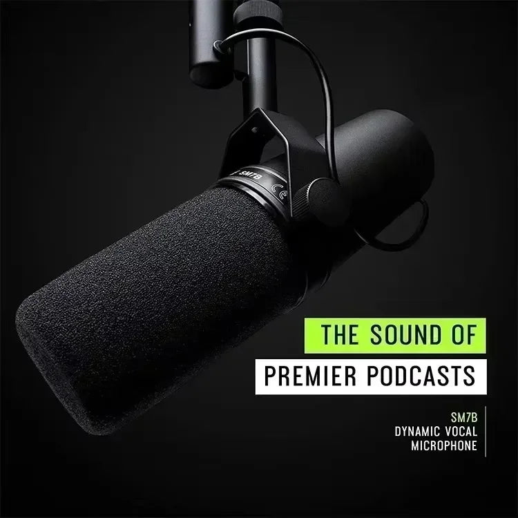 New SM7B Professional Dynamic Cardioid Microphone For Live Vocals Recording Performance Studio Selectable Frequency Response Mic