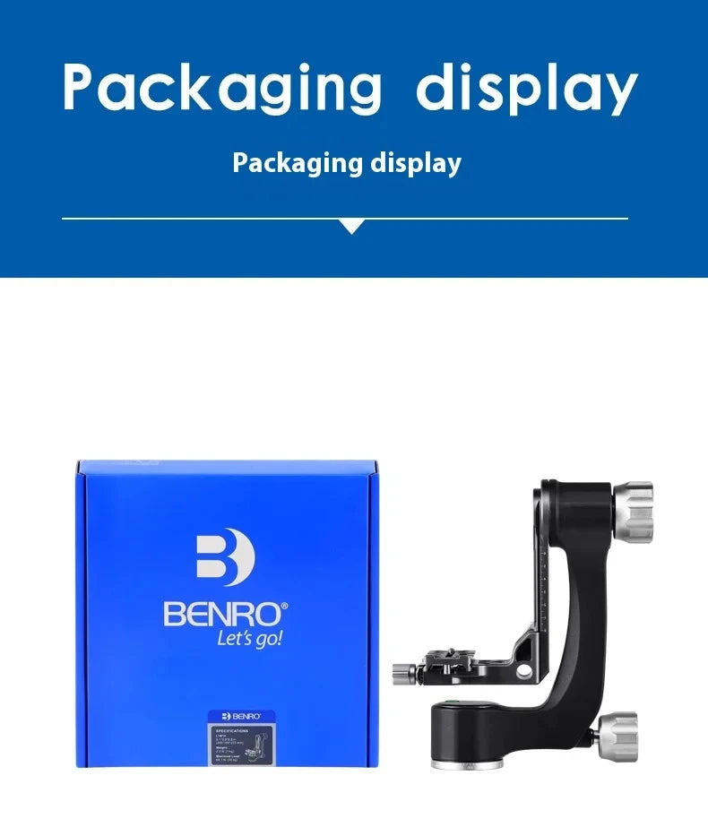 Benro GH2NCN Professional Gimbal Head GH-2 Aluminum Gimbal Heads For Heavy Telephoto Lenses Camera Tripod