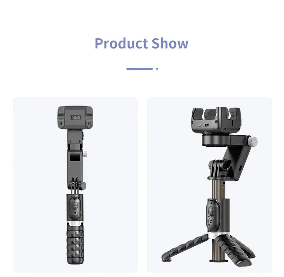 FANGTUOSI 360 Rotation Gimbal,Selfie Stick Tripod With Shutter Fill Light Following Shooting,Stabilizer for Smartphone Live/Vlog