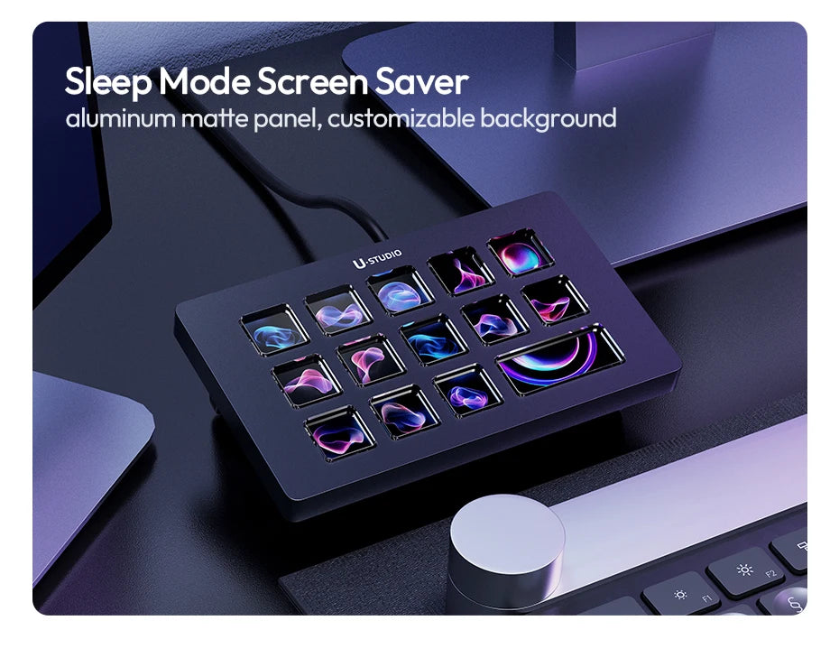 Ulanzi D200H Deck Dock Streaming Controller for Photography Desk Intelligent Lighting Control Office Assistant Streaming Control