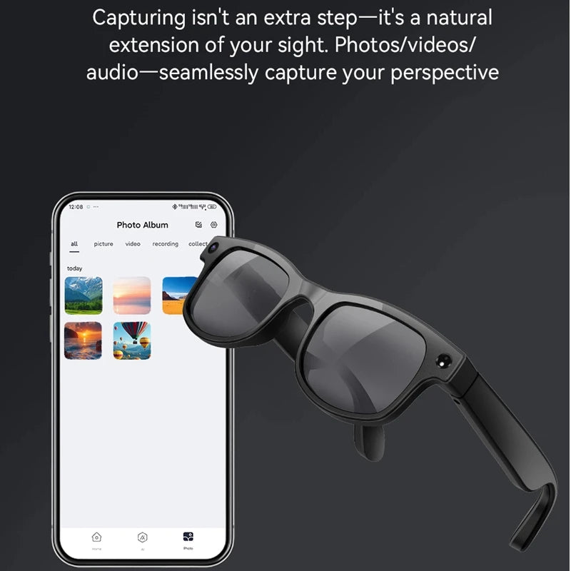 Xiaomi Smart Glasses With 8 Megapixel Camera Micro Camera Photography Video Recording Ai Translation Music Control Glasses