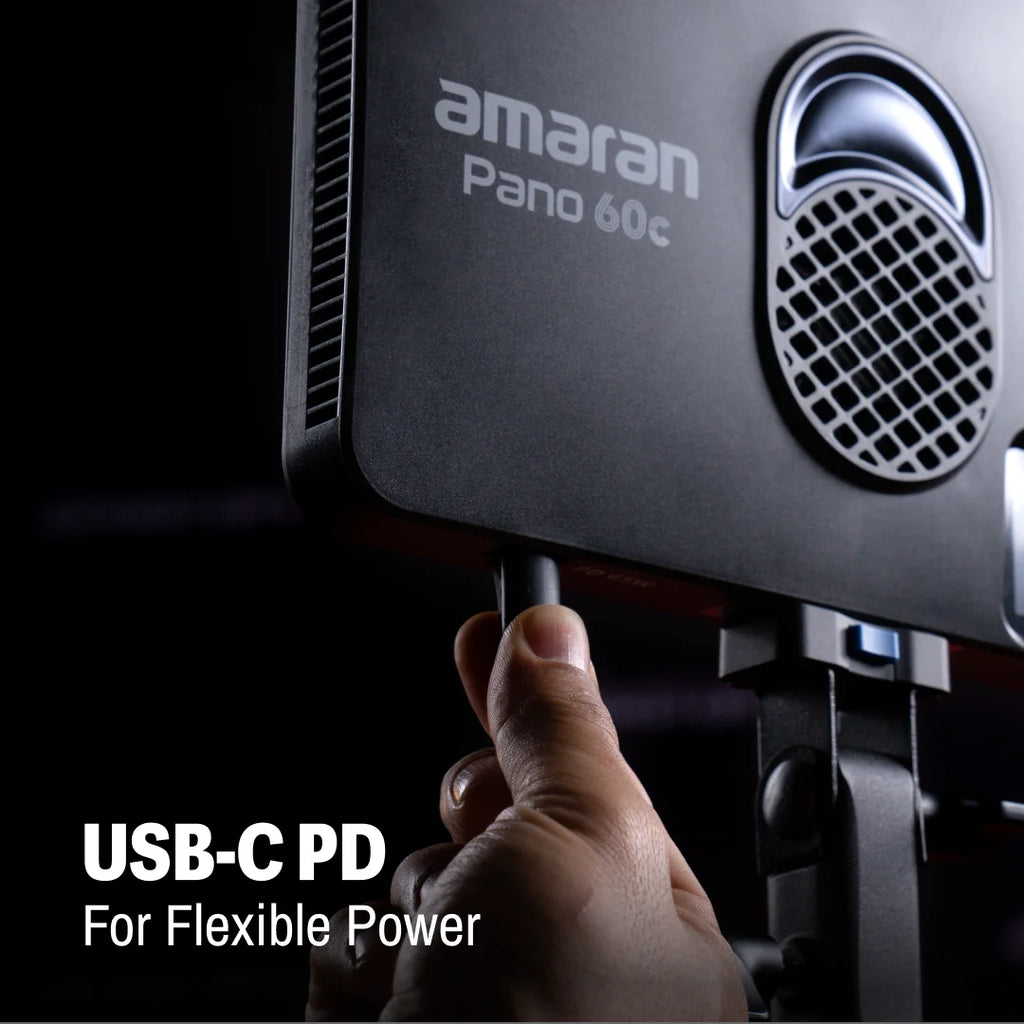 amaran Pano 60c 2-Light Kit Panel Lights 60W RGBWW LED Video Studio Light w/Light Stand for Video Recording Game Streaming