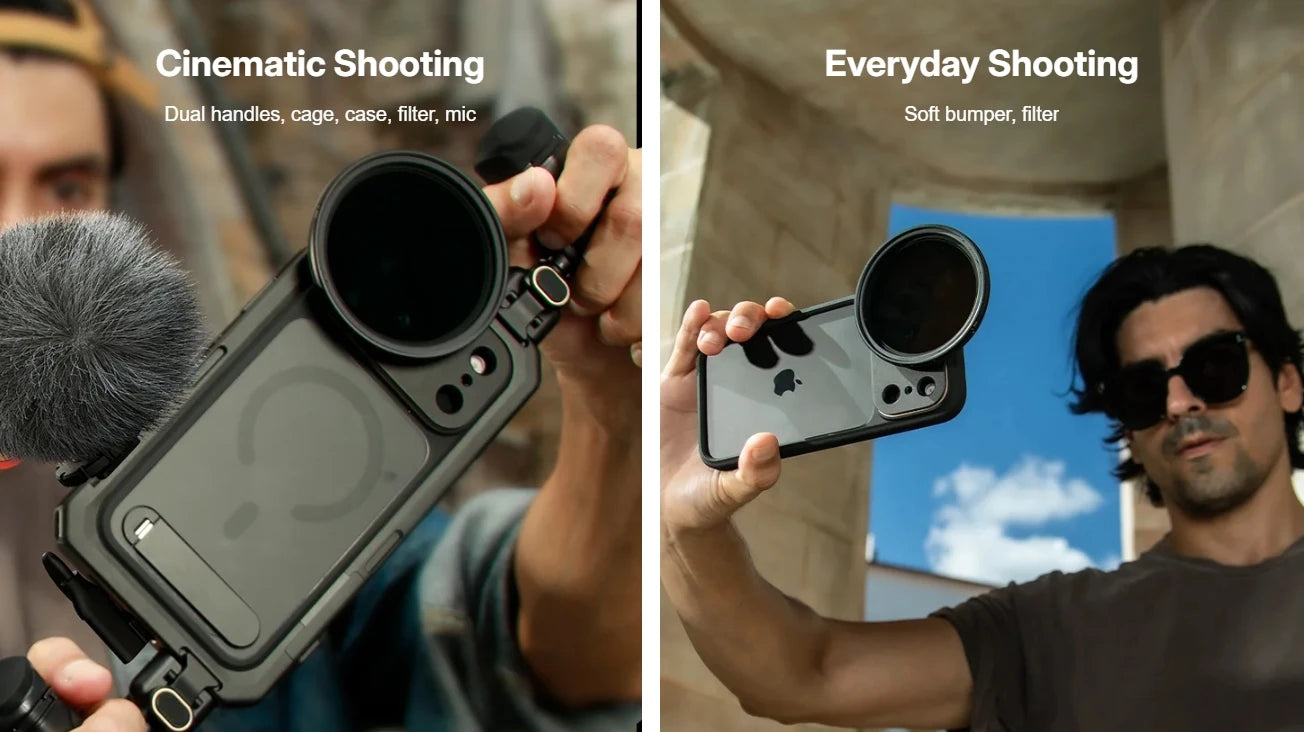 SmallRig for iPhone 17 Pro/iPhone 17 Pro Max Basic Cage,Flagship Cage, Mobile Dual Handheld Phone Cage Kit, 5540/5541/5542/5543