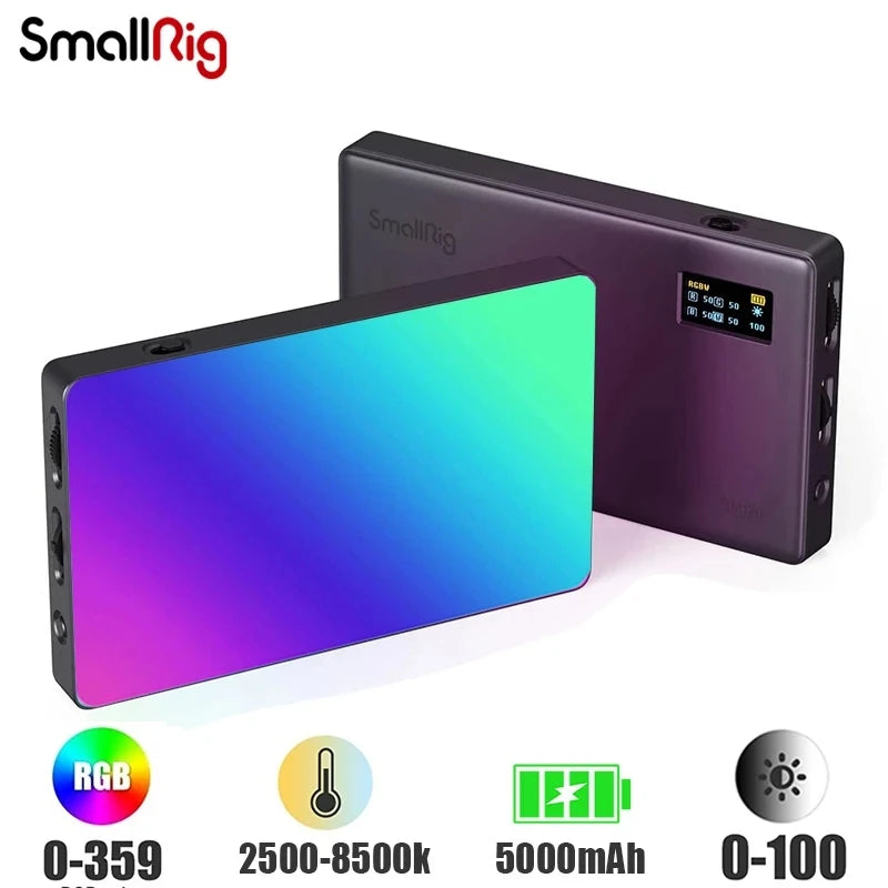 SmallRig RM120 RGB Video Light Portable Studio Photo Light Camera Light for Photography 2500K ~ 8500K 3808