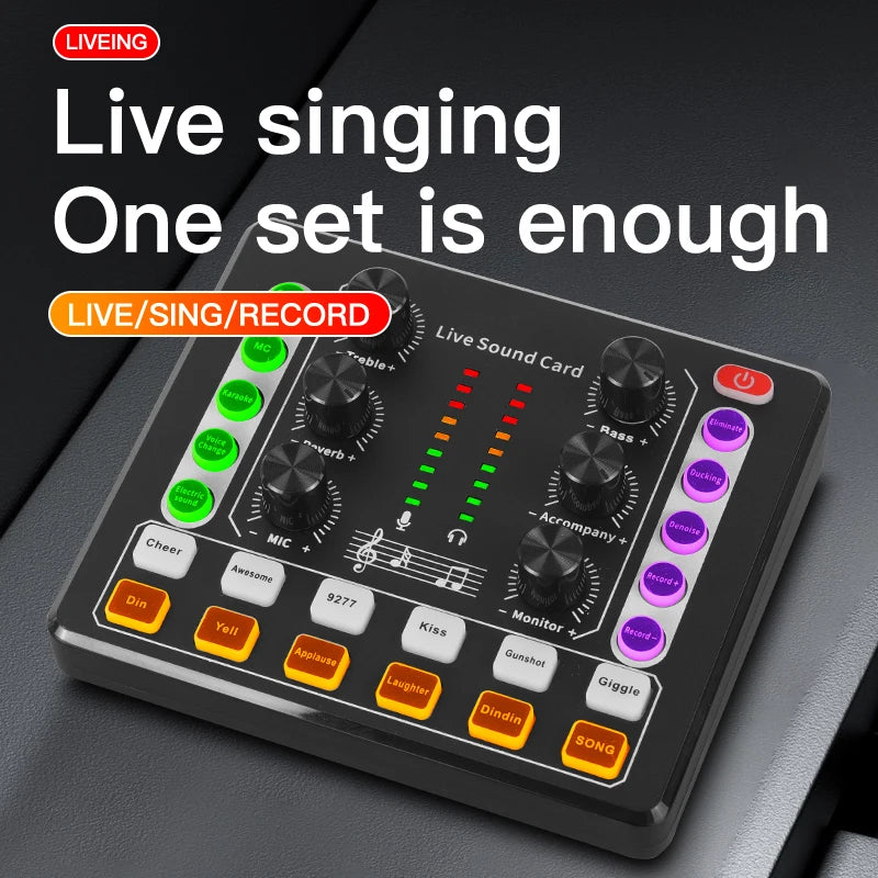 BM-800 Recording Studio Package with Voice Changer,Live Sound Card - Audio Interface for Live Streaming YouTube TikTok