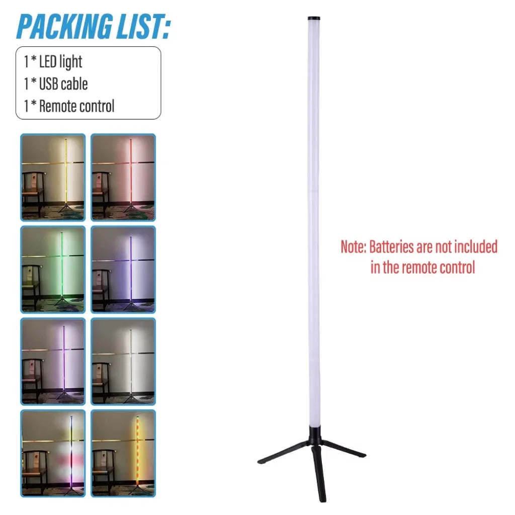 1PC RGB Floor Lamp RGB Corner Floor Lamp Bedroom Ambient Lighting Scandinavian Style Color Changing Dimmable Soft Lighting
