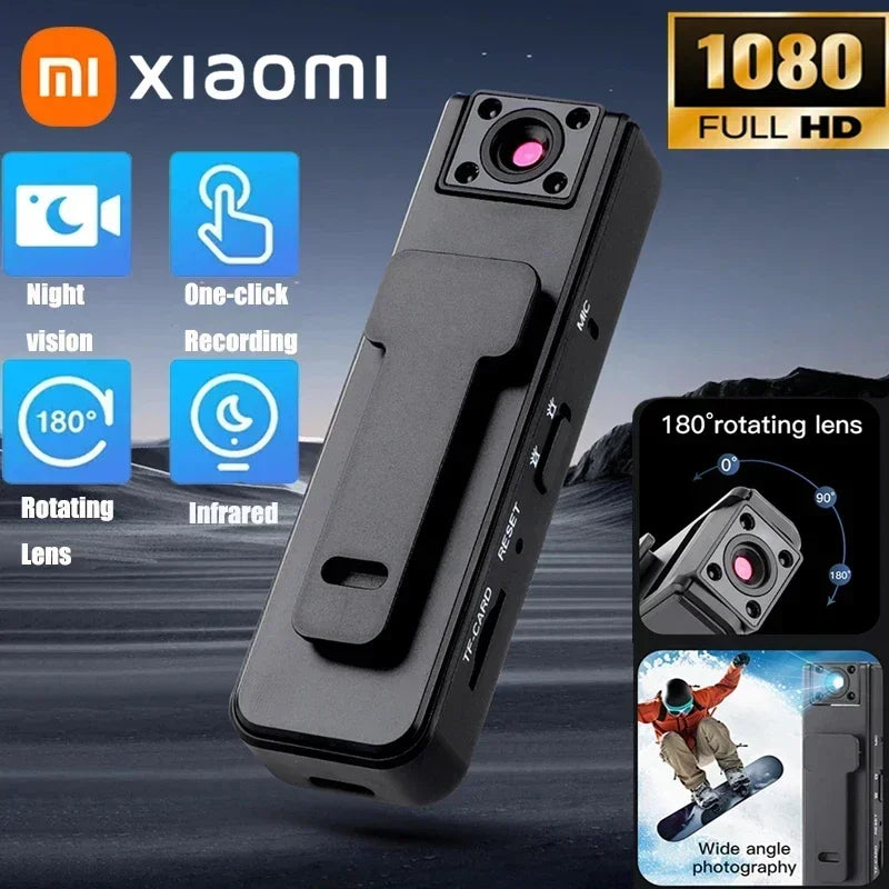 Xiaomi A9 Mini Handheld Camera 1080P Full HD Infrared Night Vision Back Clip Design Outdoor Sports Riding Recorder 2025 Hot Sale