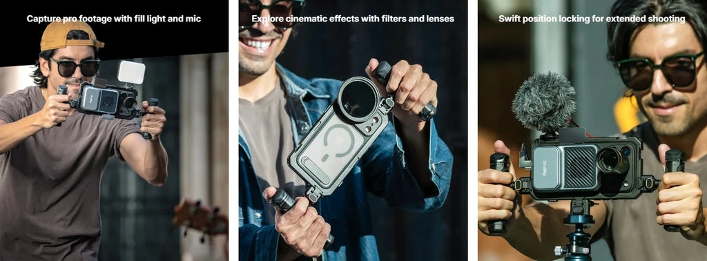 SmallRig for iPhone 17 Pro/iPhone 17 Pro Max Basic Cage,Flagship Cage, Mobile Dual Handheld Phone Cage Kit, 5540/5541/5542/5543