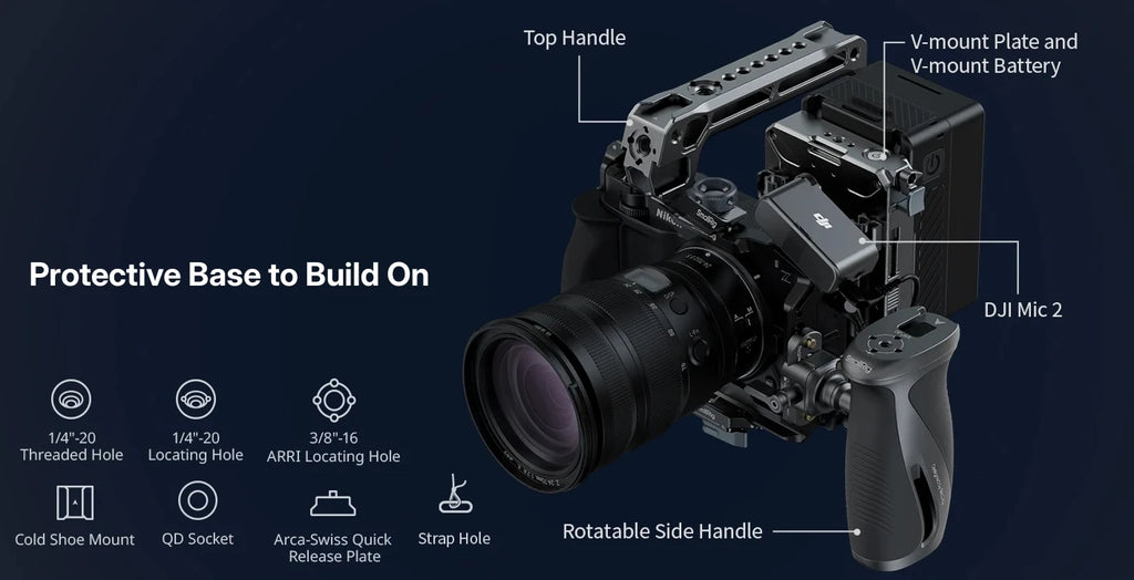 SmallRig Full Camera Cage Kit for Nikon ZR with Top and Side Handle Camera Extended Protection Cage Photography Accessory