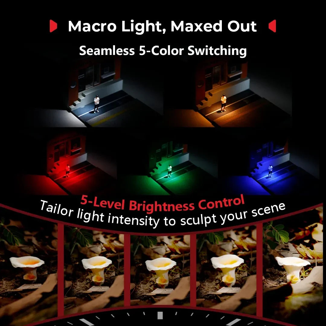 SmallRig RM-03 Macro Light 3W Photography LED Fill Light Flexible Arm Adjustable Lighting Angle for Jewelry Insects Flower