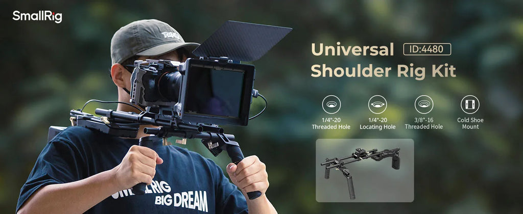 SmallRig Shoulder Rig Kit Classic Version Universal Comfortable Solution for Shoulder Shooting One Knob Lockable 4480