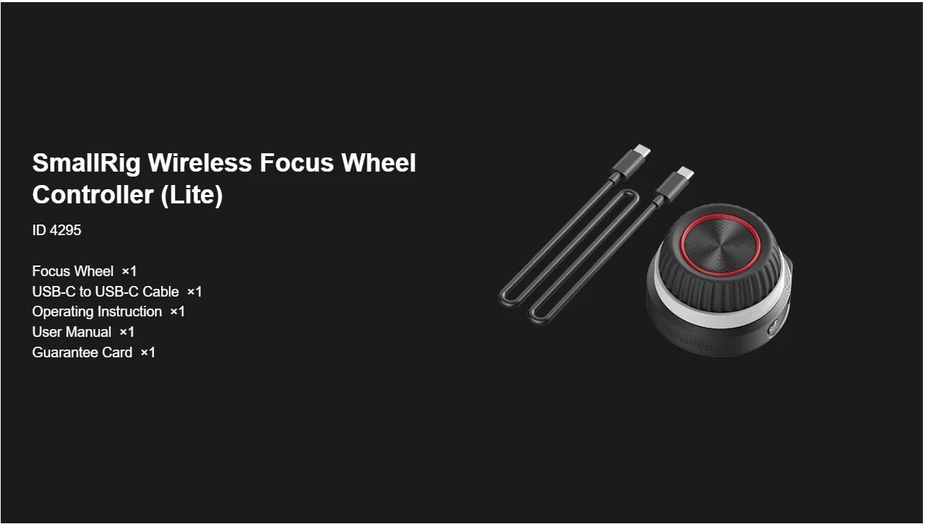 SmallRig 4295 Wireless Handwheel Controller (Lite) 4296 Wireless Follow Focus Kit (Lite) 4297 Wireless Receiver Motor (Lite)