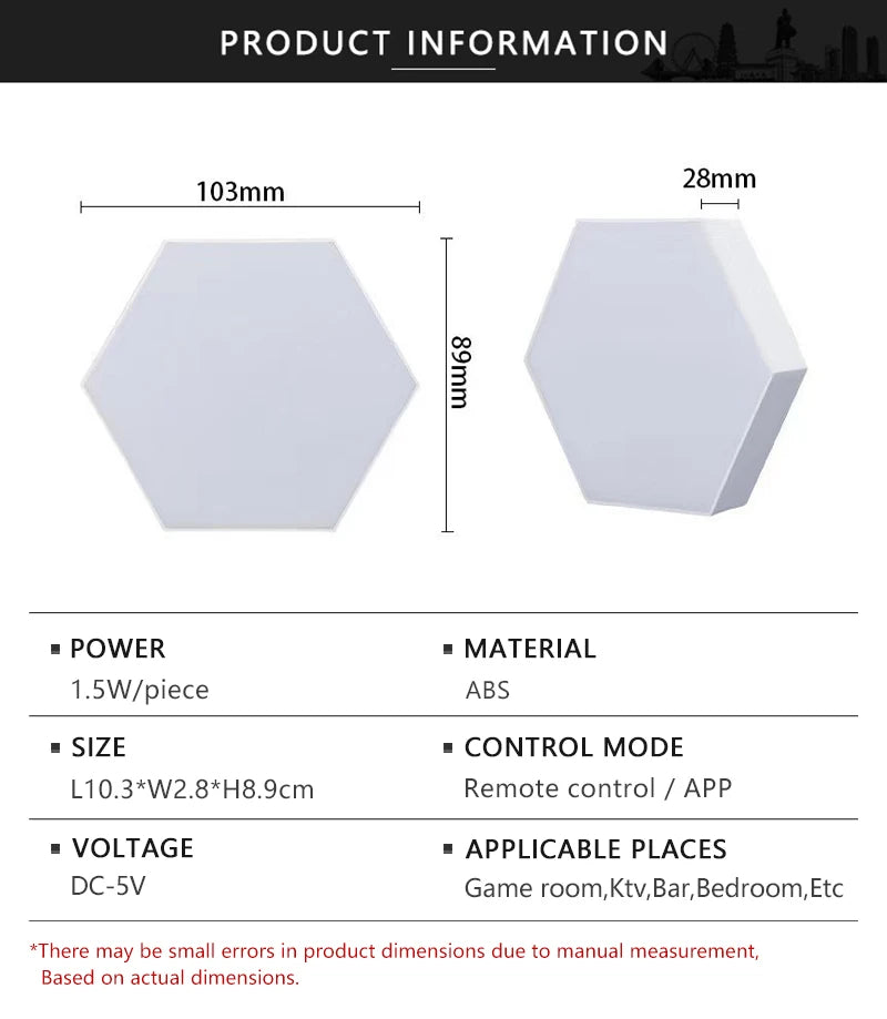 Tuya Smart RGB Quantum Light DIY Decor LED Wall Lamp APP Sound Pickup Game Room Music Rhythm Festival Atmosphere Esports Light