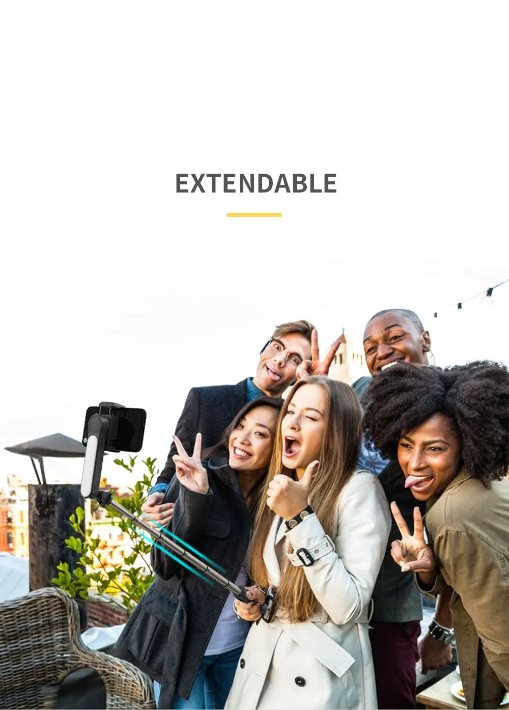 Handheld Gimbal Stabilizer Selfie Stick L09 Bluetooth Mobile Phone Holder Adjustable Fill Light Selfie Stand For IPhone/Xiaomi