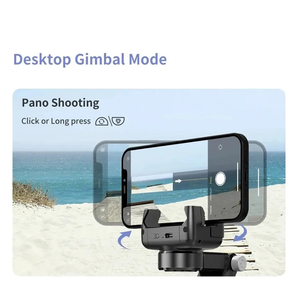 FANGTUOSI 360 Rotation Gimbal,Selfie Stick Tripod With Shutter Fill Light Following Shooting,Stabilizer for Smartphone Live/Vlog