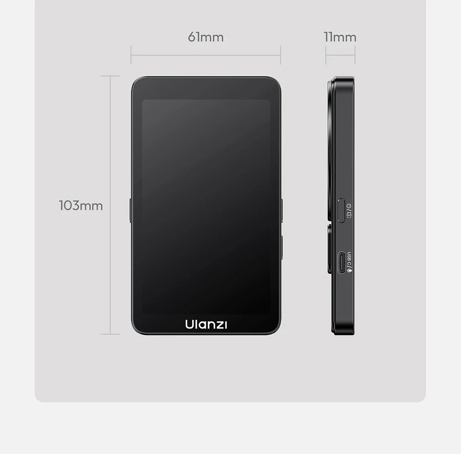 Ulanzi VM1 Vlog Selfie Monitor Screen for iphone 17 16 15 Android Smartphone 4K Magnetic for Studio Vlog Photography Shots