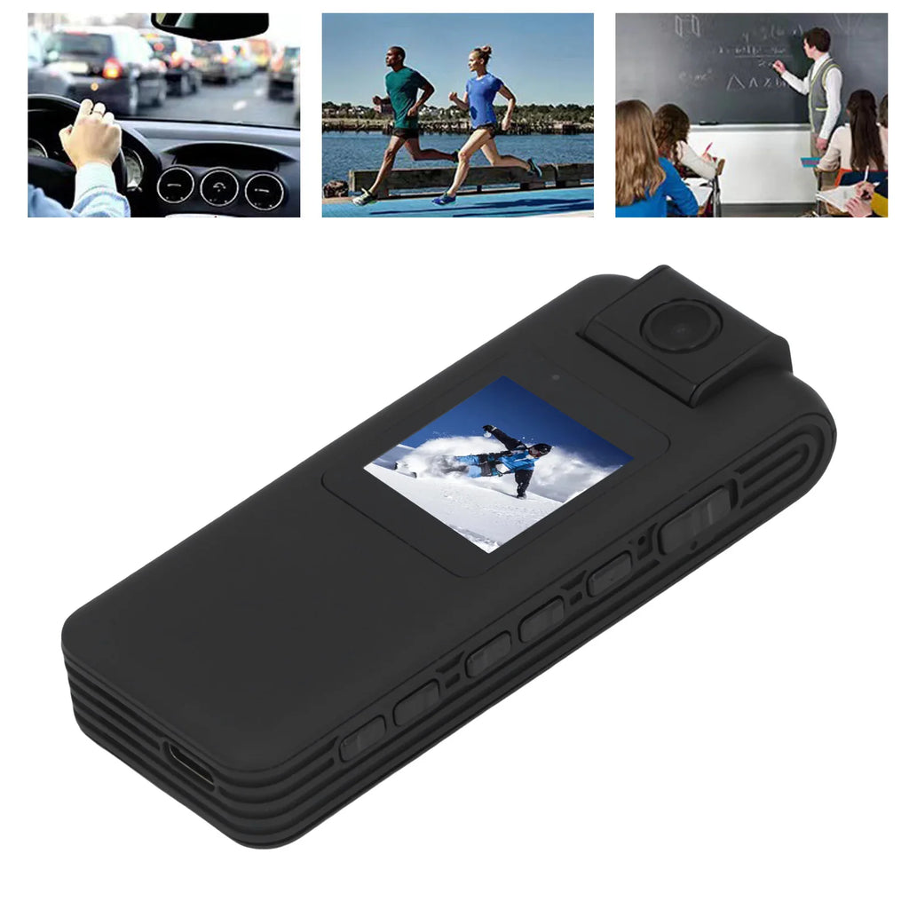 Body Video Recorder Body Worn Camera FHD 1080P 1.3 Inch LCD Screen 180 Degree Rotatable Lens Cycle Recording Wearable Camcorder