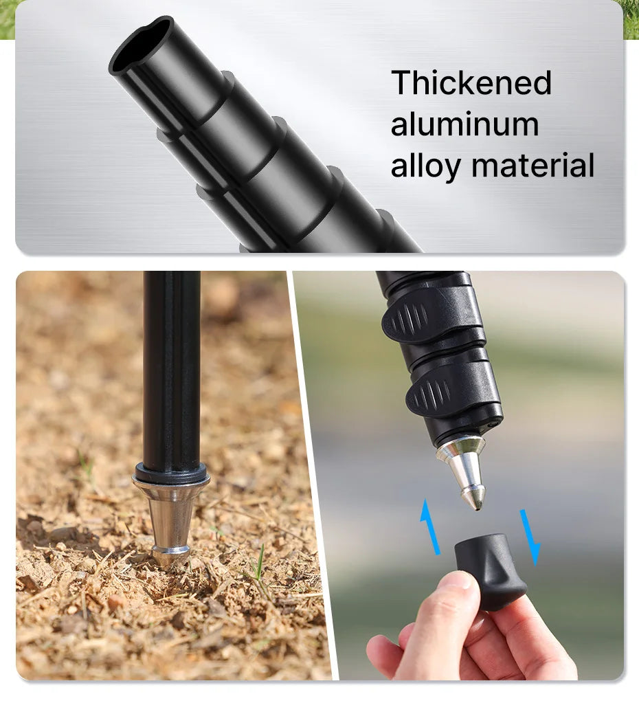 Ulanzi TB12 Metal Tripod Monopod for Camera DSLR Smartphone Monopod Stable and Portable Selfie Stick Hiking Pole Stick