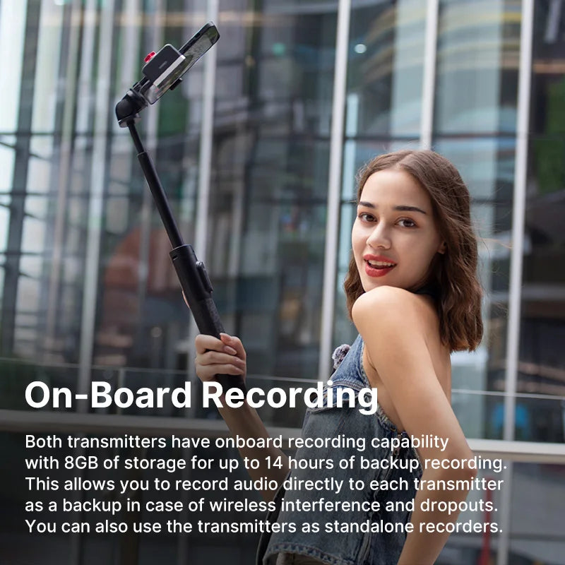 Ulanzi U-Mic Wireless Mic Stereo Microphone Lavalier Microphone for Smartphone DSLR for Interview Video Vlog Gaming Mic