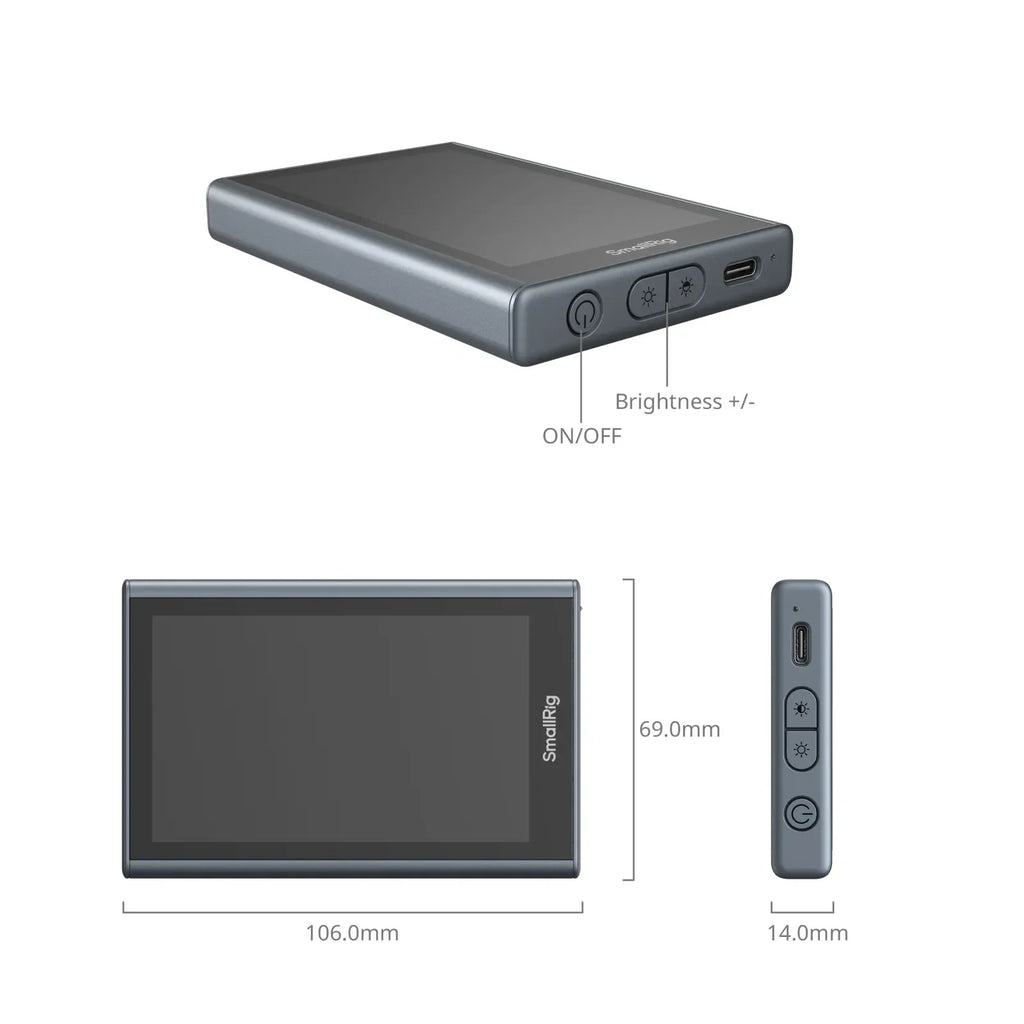 SmallRig Wireless Video Monitor Rear Camera 1080P 4K Wireless Screen Mirroring for Android IOS Phones Cameras 4851/4850