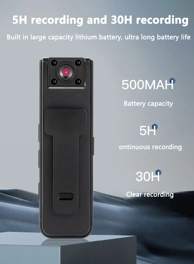 Xiaomi A9 Mini Handheld Camera 1080P HD Infrared Night Vision Back Clip Camera Recorder Outdoor Sports Riding Handheld Camera