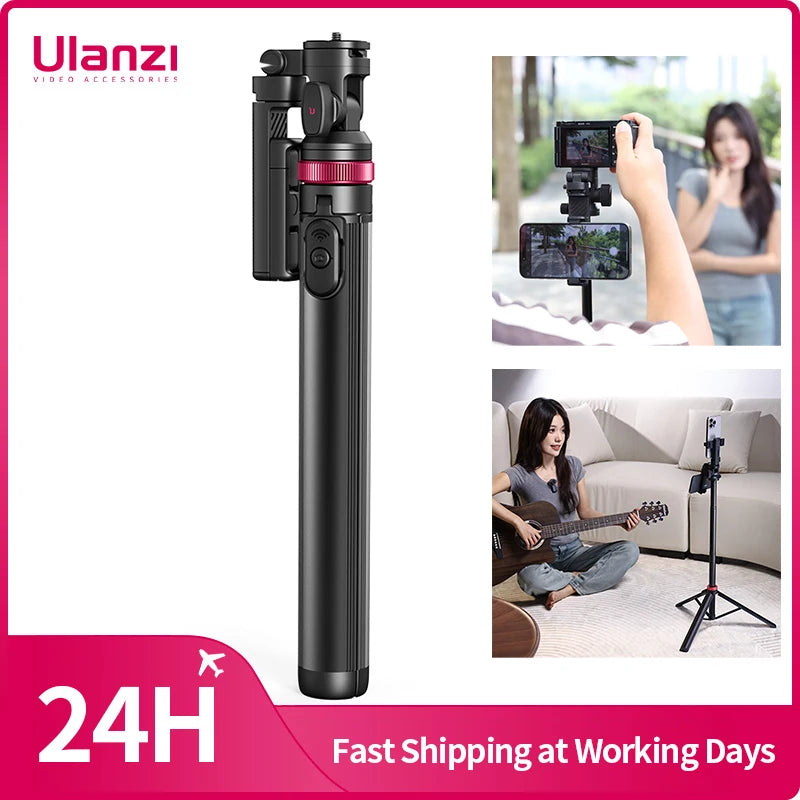 Ulanzi MT-78 Quick-Release Tripod for Camera Smartphone Fill Light Max1.85m Tripod Selfie with Remote Control