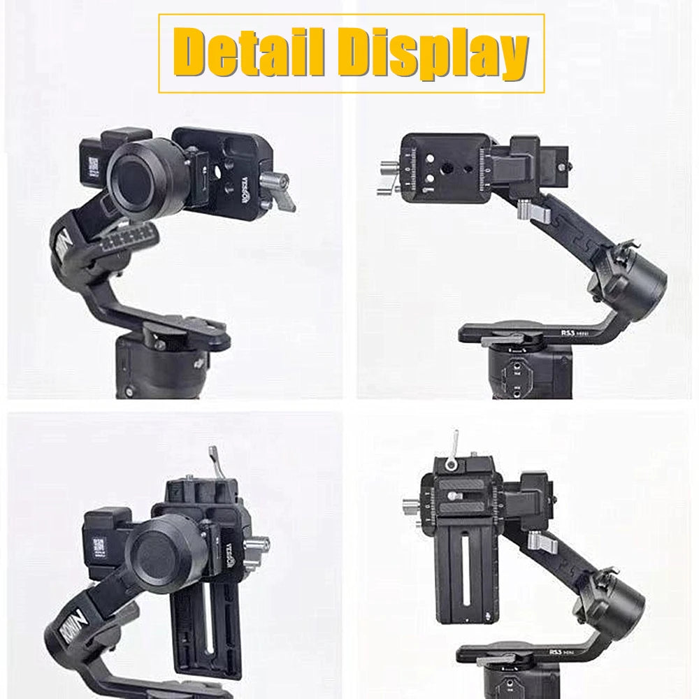 Gimbals Stabilizer Vertical Photography Plate, Camera Vertical Mount Adapter for DJI Ronin RS 2 RS 3 RS 3 Mini RS 3 Pro Gimbas