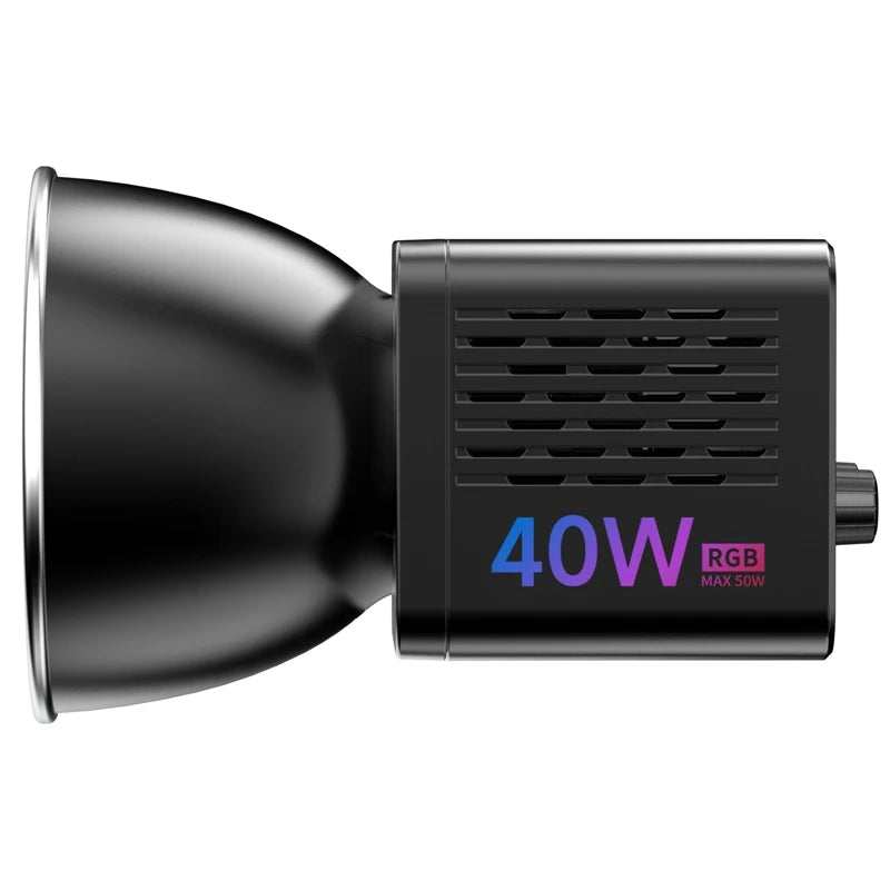 Ulanzi L024 40W RGB Video Light 2500-6500K Bi-color 0-359° RGB COB Light Mini Bowens Mount Fill Light 3400mAh COB Light