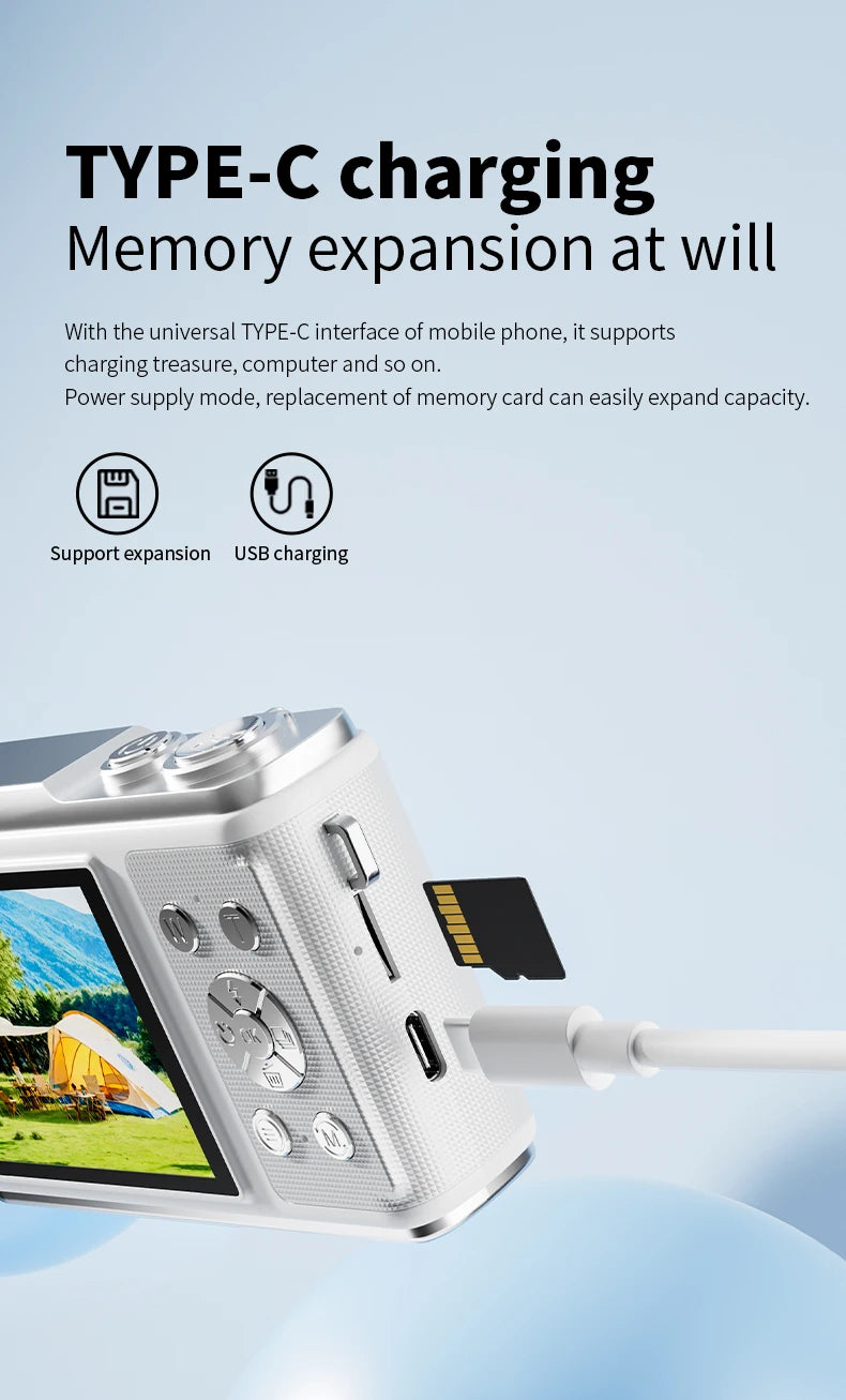 HD 1080P 2.8inch digital Camera Rechargeable Cameras with 16x Zoom Compact Camera 50 Megapixels Cameras for kids Beginner Camera