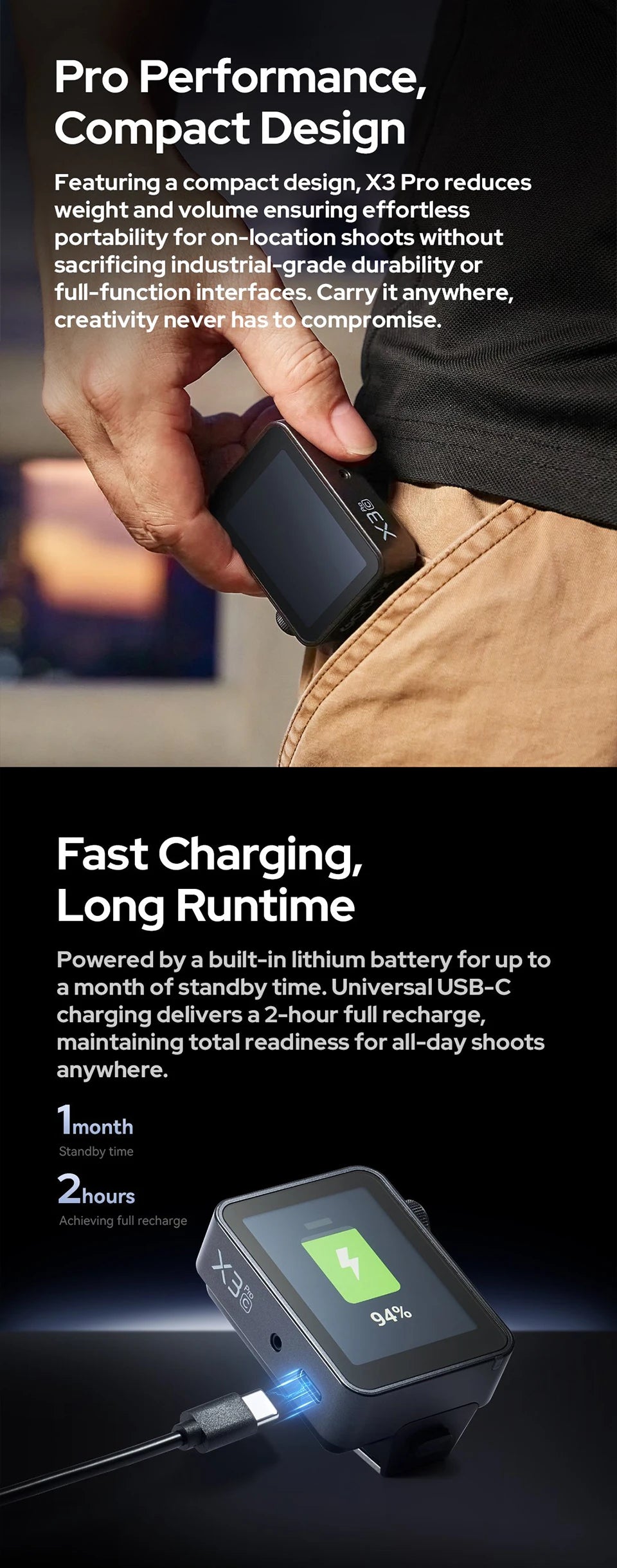 Godox X3Pro TTL Wireless Flash Trigger 2.4GHz Wireless X System Bluetooth Integration APP Control Fast Charging Long Runtime