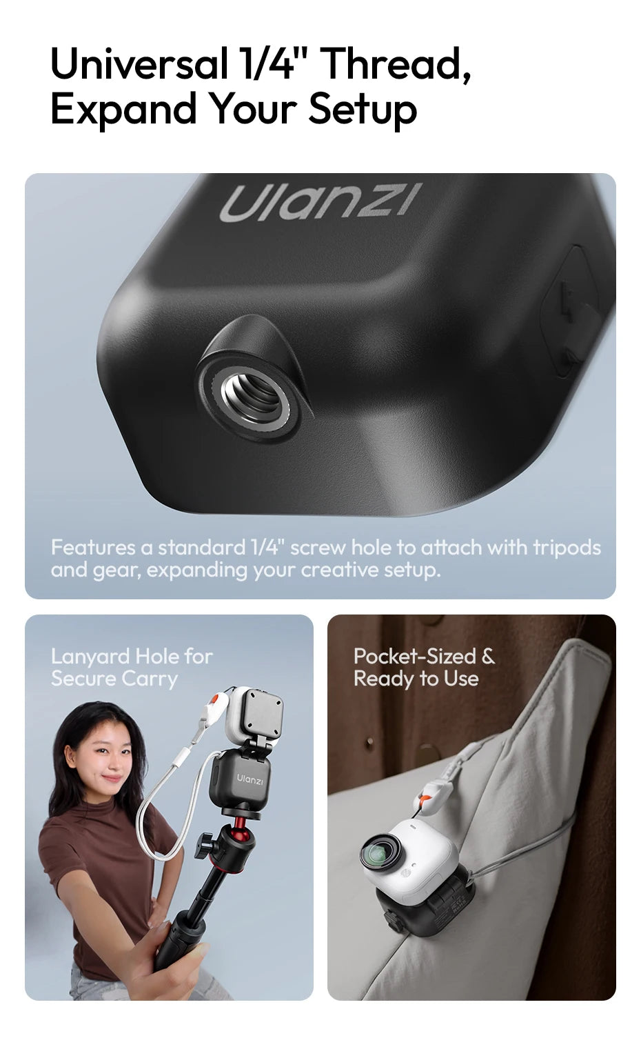 Ulanzi IN07 Mini Magnetic Fill Light for Insta360 Go Ultra Compatible with Go Ultra magnetic base for Vlog Street Photography