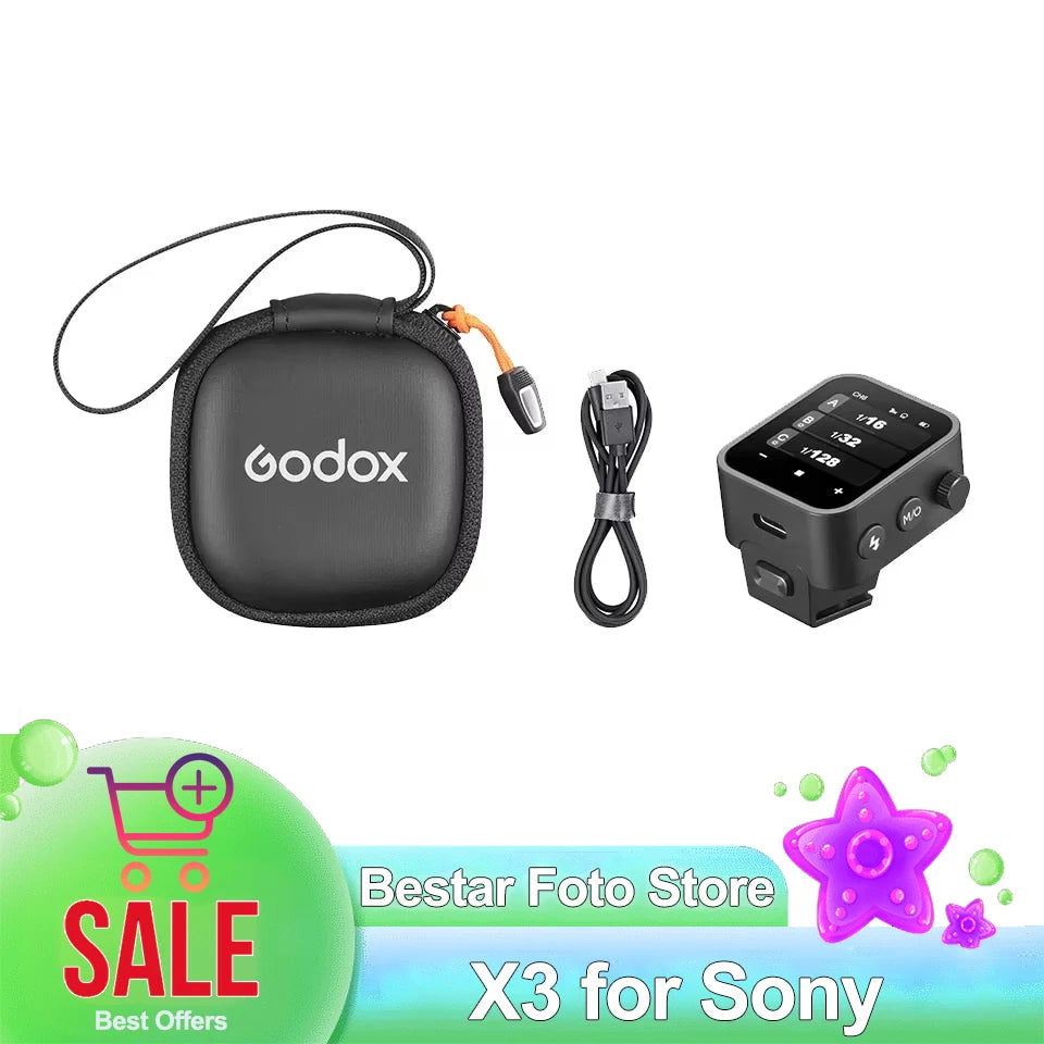 Godox X3 TTL Wireless Flash Trigger with High-definituion OLED Touch Screen Control at Your Fingertips