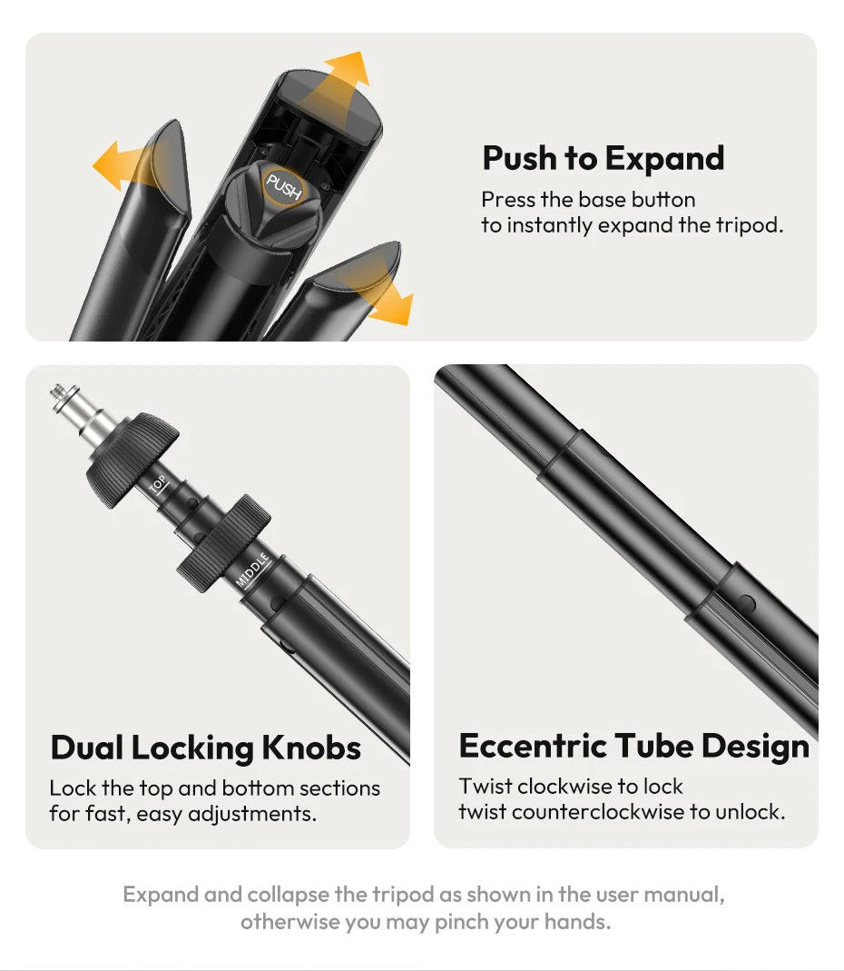 Ulanzi AT-05 2M Heavy Duty Foldable Tripod Light Stand for DSLR Camera Video Light Photography Studio Livestreaming Max Load 5KG