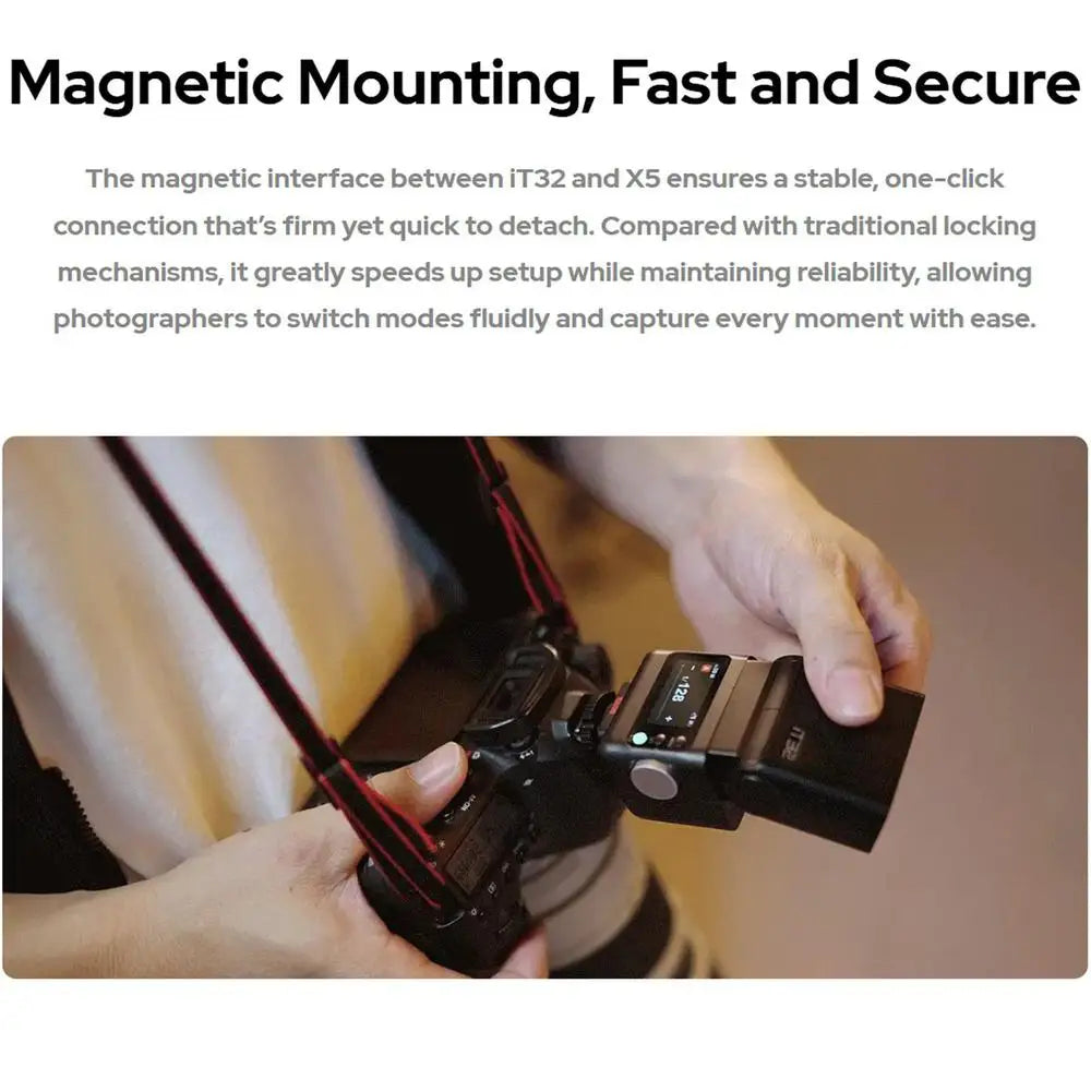 Godox iT32 iFlash Camera Flash & X5 C/N/S/F/O Trigger Modular Detachable Design 2.4G Wireless TTL HSS Cross-Brand Compatibility