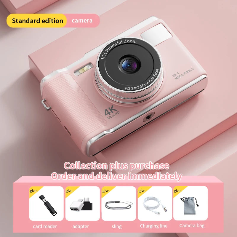 HD 1080P 2.8inch digital Camera Rechargeable Cameras with 16x Zoom Compact Camera 50 Megapixels Cameras for kids Beginner Camera