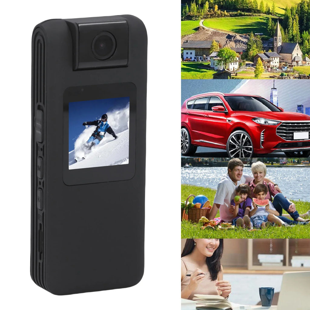 Body Video Recorder Body Worn Camera FHD 1080P 1.3 Inch LCD Screen 180 Degree Rotatable Lens Cycle Recording Wearable Camcorder