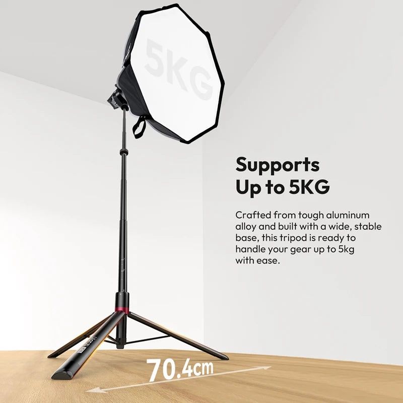 Ulanzi AT-05 2M Heavy Duty Foldable Tripod Light Stand for DSLR Camera Video Light Photography Studio Livestreaming Max Load 5KG