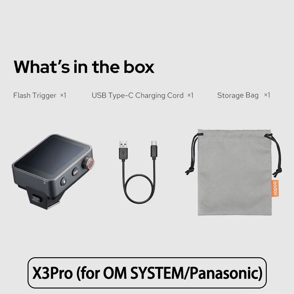 Godox X3Pro TTL Wireless Flash Trigger 2.4GHz Wireless X System Bluetooth Integration APP Control Fast Charging Long Runtime