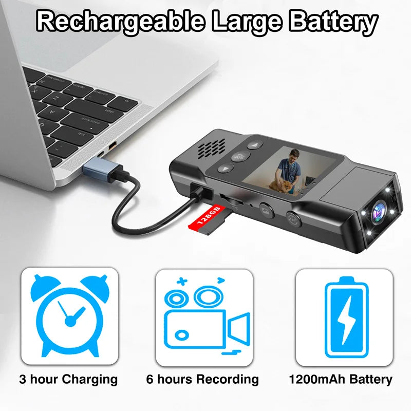 Xiaomi Sports Camera Portable Mini Camera 4K HD Wifi Magnetic Back Clip Digital Video Recorder Worn Body Cam Night Vision DVR