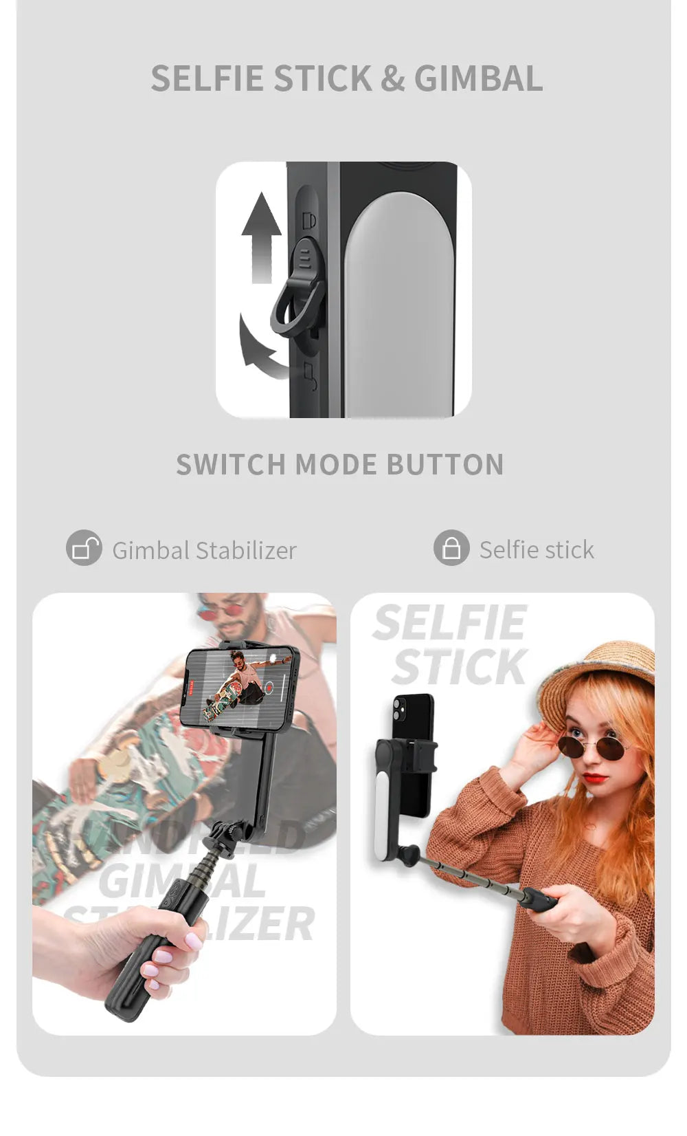 Handheld Gimbal Stabilizer Selfie Stick L09 Bluetooth Mobile Phone Holder Adjustable Fill Light Selfie Stand For IPhone/Xiaomi