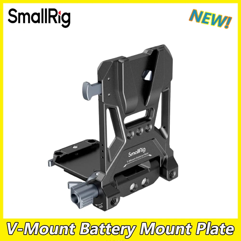SmallRig V-Mount Battery Plate, V Lock Battery Mounting Plate with 1/4"-20 & 3/8"-16 Threaded Holes for DSLR Camera, Tripod 4505