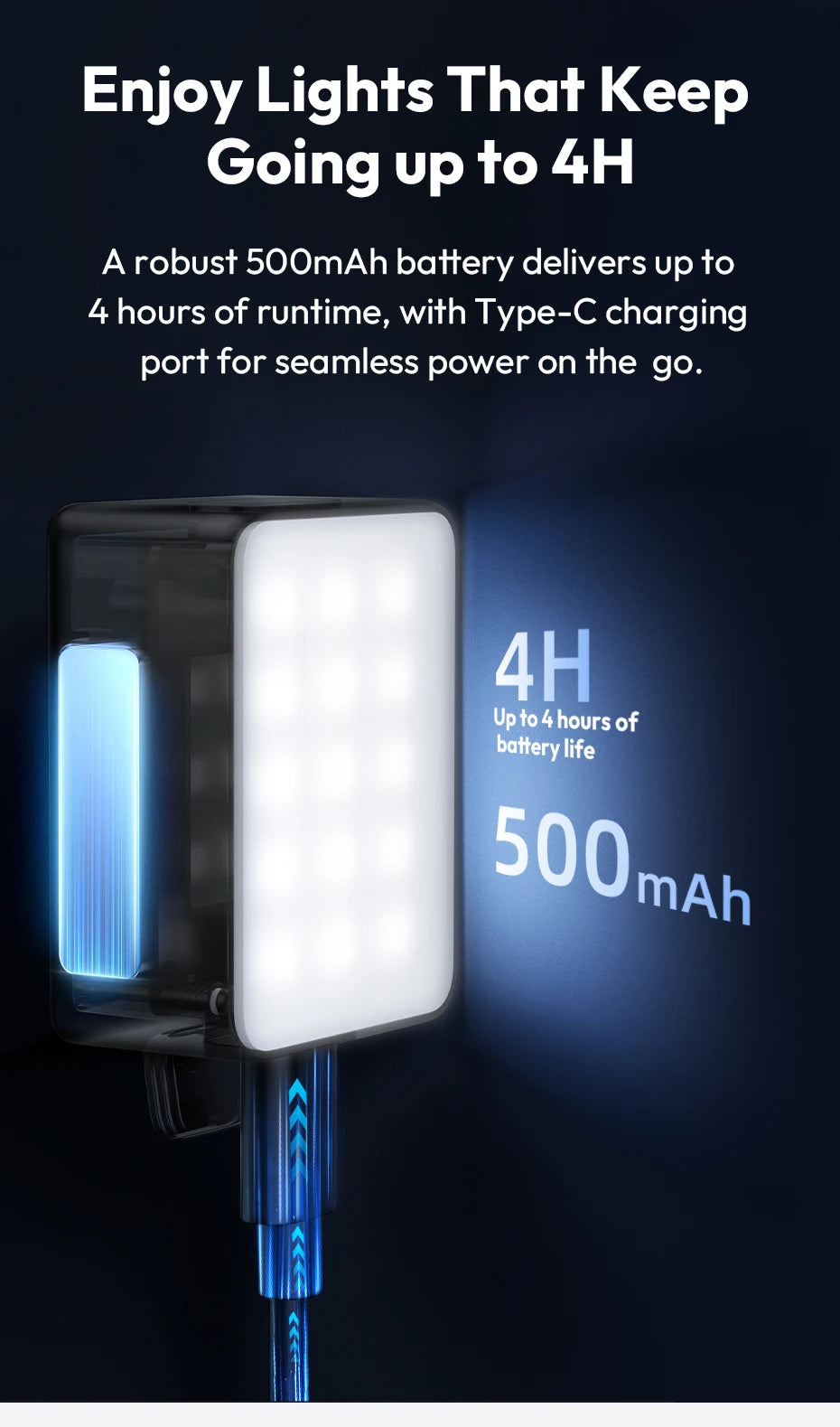 Ulanzi LM001 Pocket 3 Mini Light 3-Level Soft Light LED Video Light for DJI OSMO Pocket 3 for Photography Livestreaming Vlog