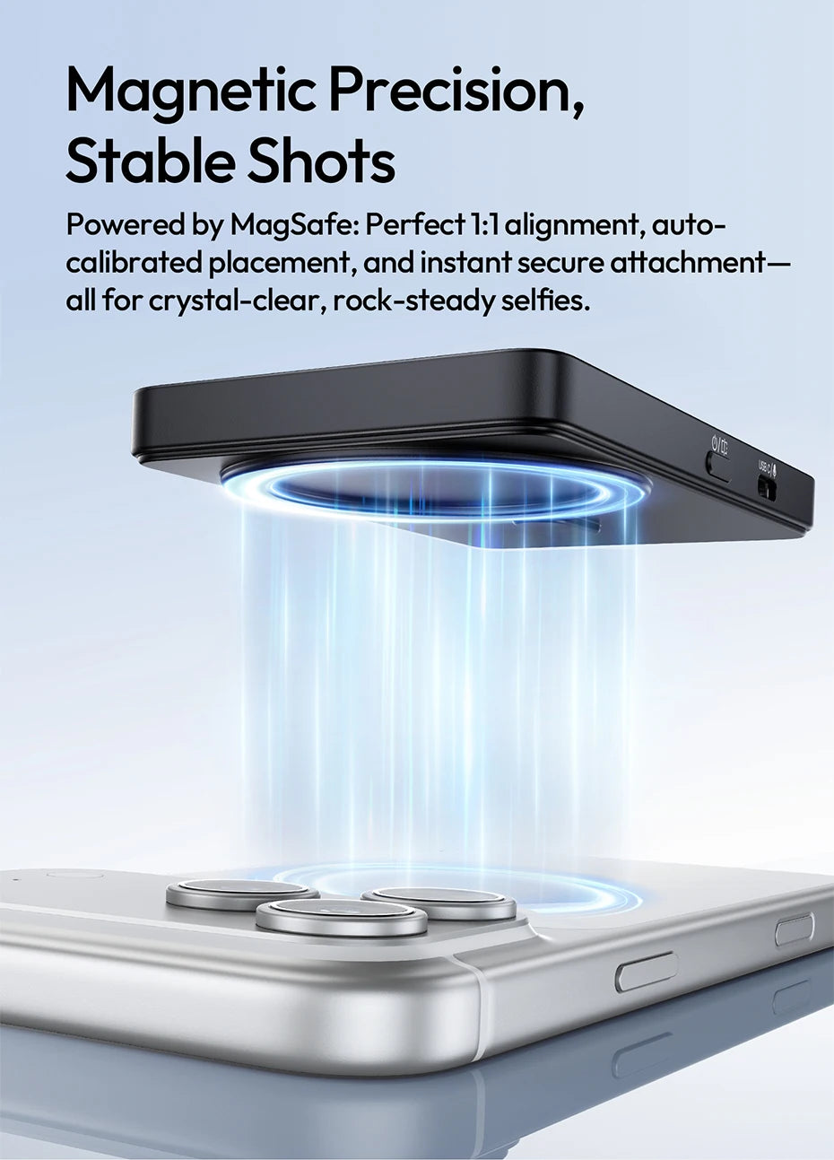 Ulanzi VM1 Vlog Selfie Monitor Screen for iphone 17 16 15 Android Smartphone 4K Magnetic for Studio Vlog Photography Shots