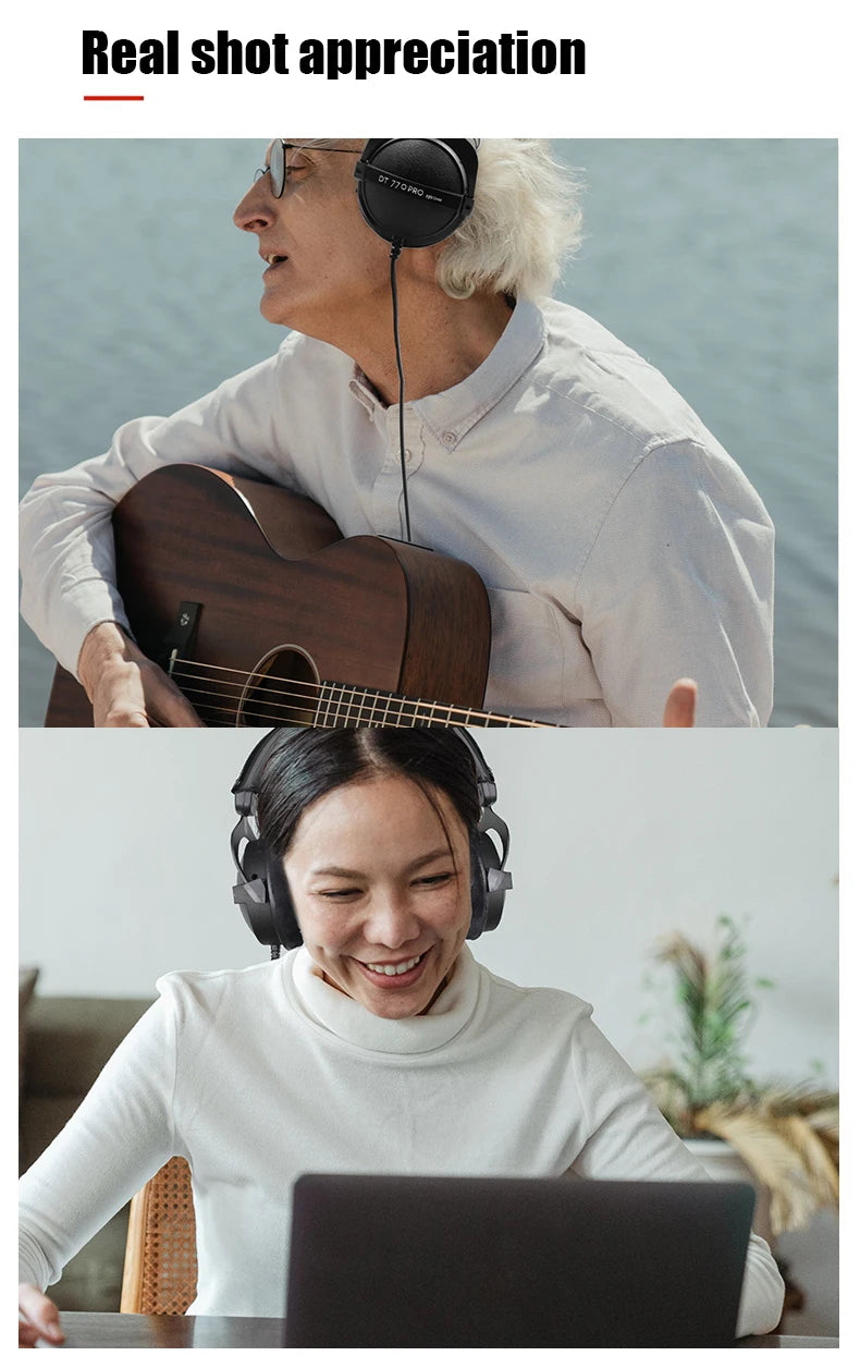 Hot Sale DT770 PRO Studio Dynamic Headphones Closed-Back 80/250 Ohm Professional Monitor Headset   for Recording/