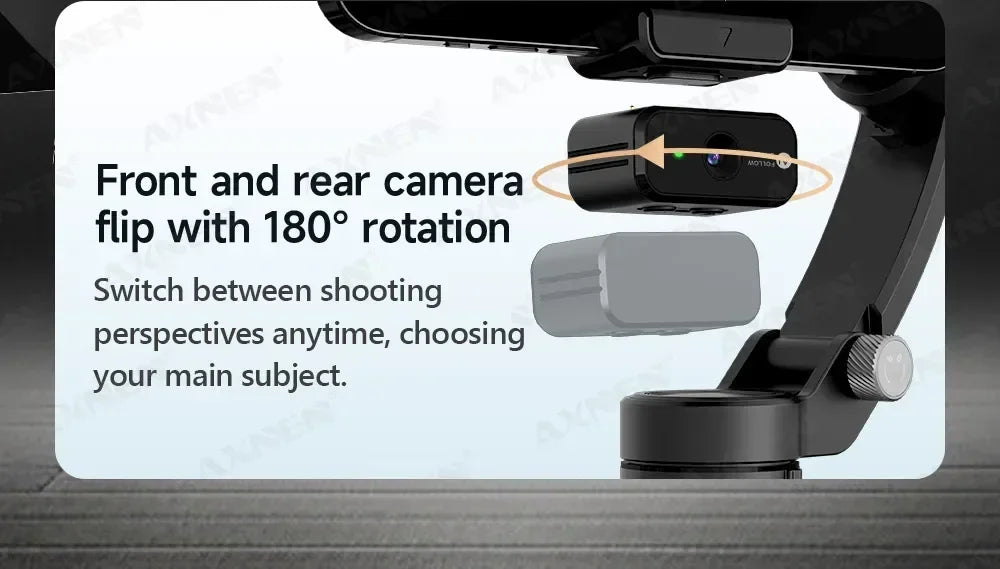 Handheld 3-Axis Gimbal Stabilizer for iPhone & Android, Anti-Shake Phone Holder with Tripod, for Vlogging & Video Recording