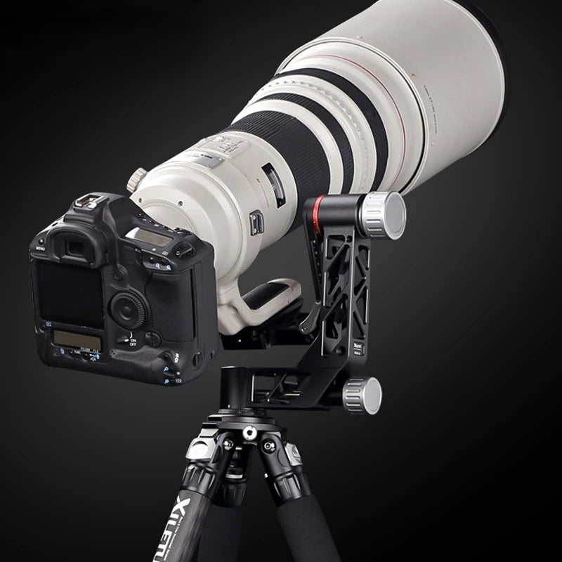 Professional Heavy Duty Gimbal Head 360 Degree Panoramic Gimbal Head Mount for Tripod DSLR Camera Telephoto Lens Tripod Head