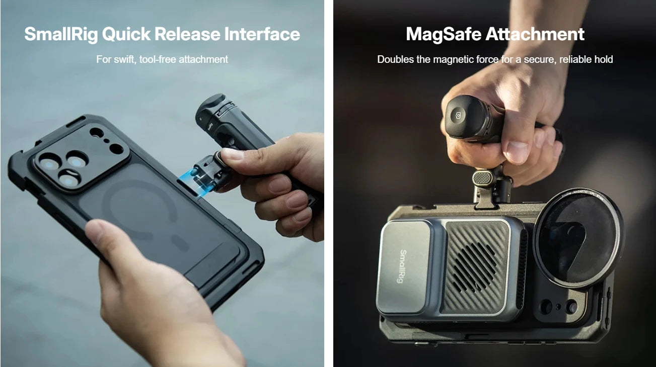 SmallRig for iPhone 17 Pro/iPhone 17 Pro Max Basic Cage,Flagship Cage, Mobile Dual Handheld Phone Cage Kit, 5540/5541/5542/5543